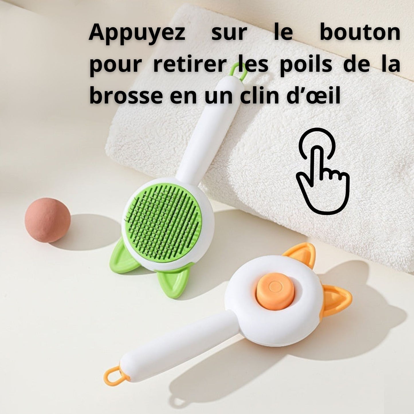 Brosse de massage auto-nettoyante